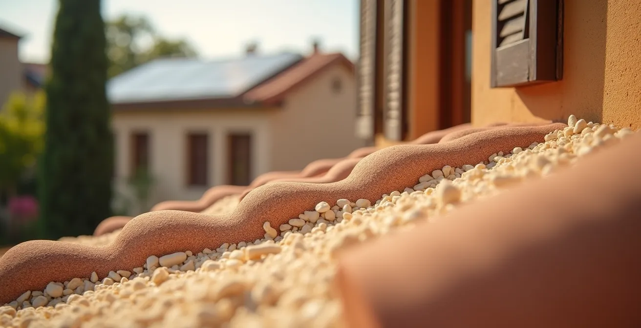 Casa italiana eco-sostenibile con materiali naturali locali e tecnologie integrate per il risparmio energetico