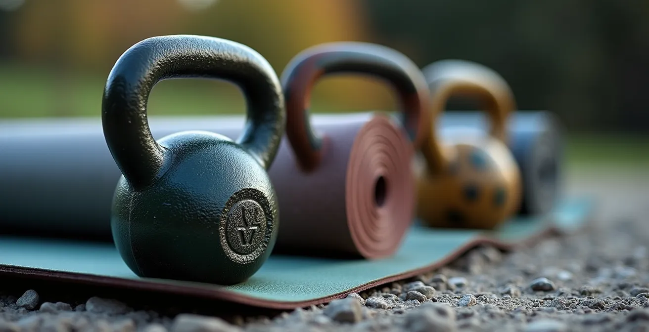 Collage fotografico che mostra diversi tipi di allenamento nelle quattro stagioni