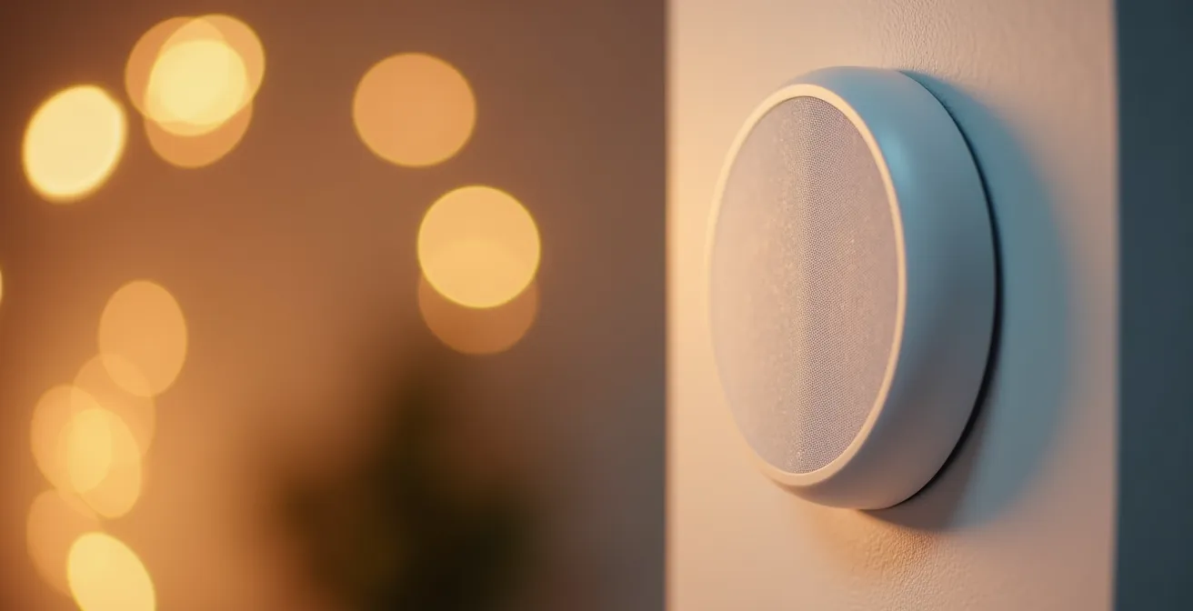 Sistema di illuminazione circadiana con sensori di presenza a onde millimetriche in soggiorno italiano