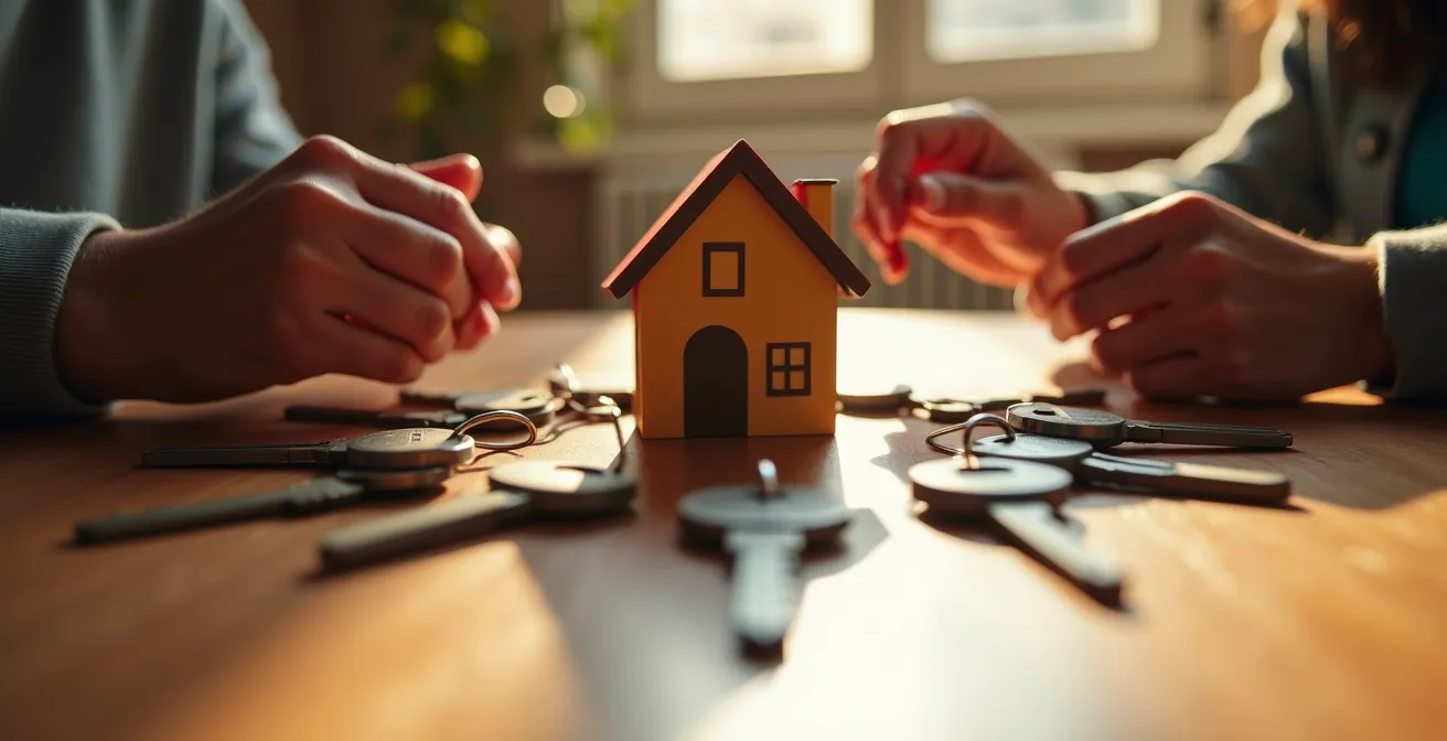 Genitori italiani che configurano insieme le impostazioni di sicurezza della smart home