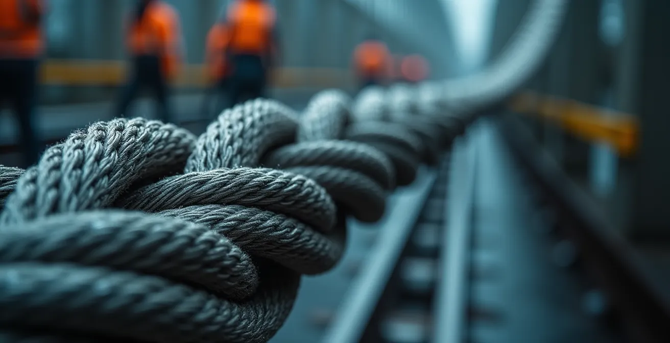 Ponte moderno che collega due edifici rappresentando la transizione professionale